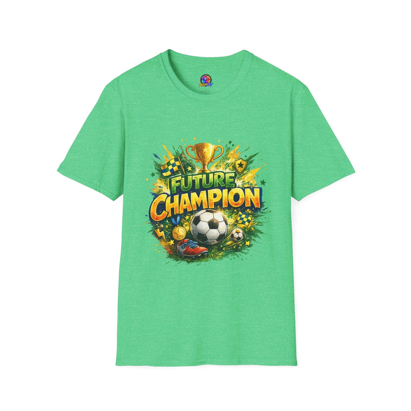 Kids Future Champion Soccer T-Shirt — Kids’ Sports Trophy Graphic Tee