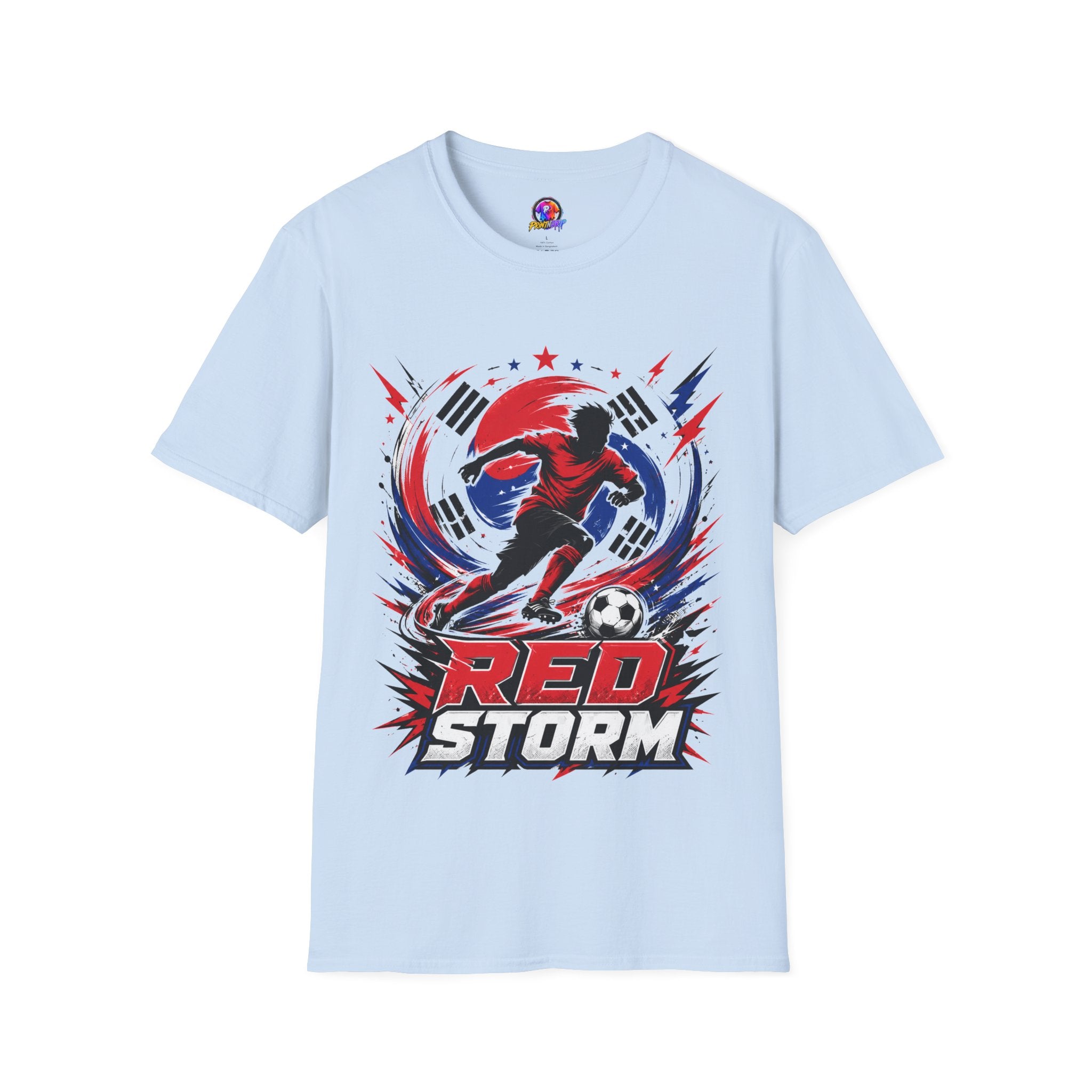 South Korea Red Storm Soccer T-Shirt — Dynamic Player Graphic Tee