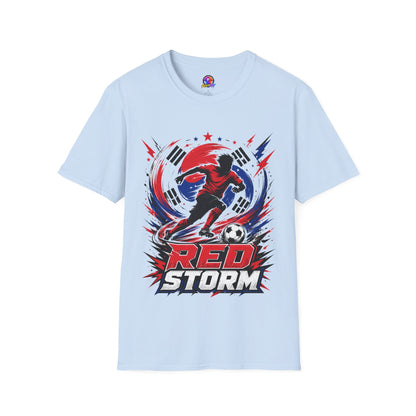 South Korea Red Storm Soccer T-Shirt — Dynamic Player Graphic Tee