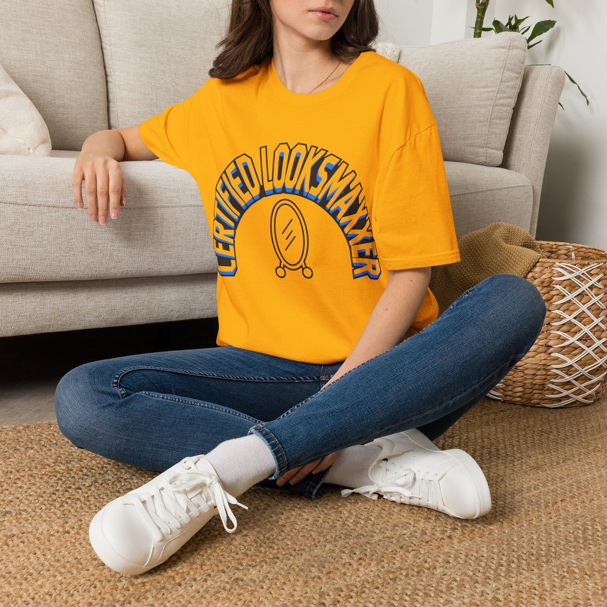 T-Shirt — "Certified Looksmaker" Graphic Tee with Hand Mirror Design - Trending Now - August 2026
