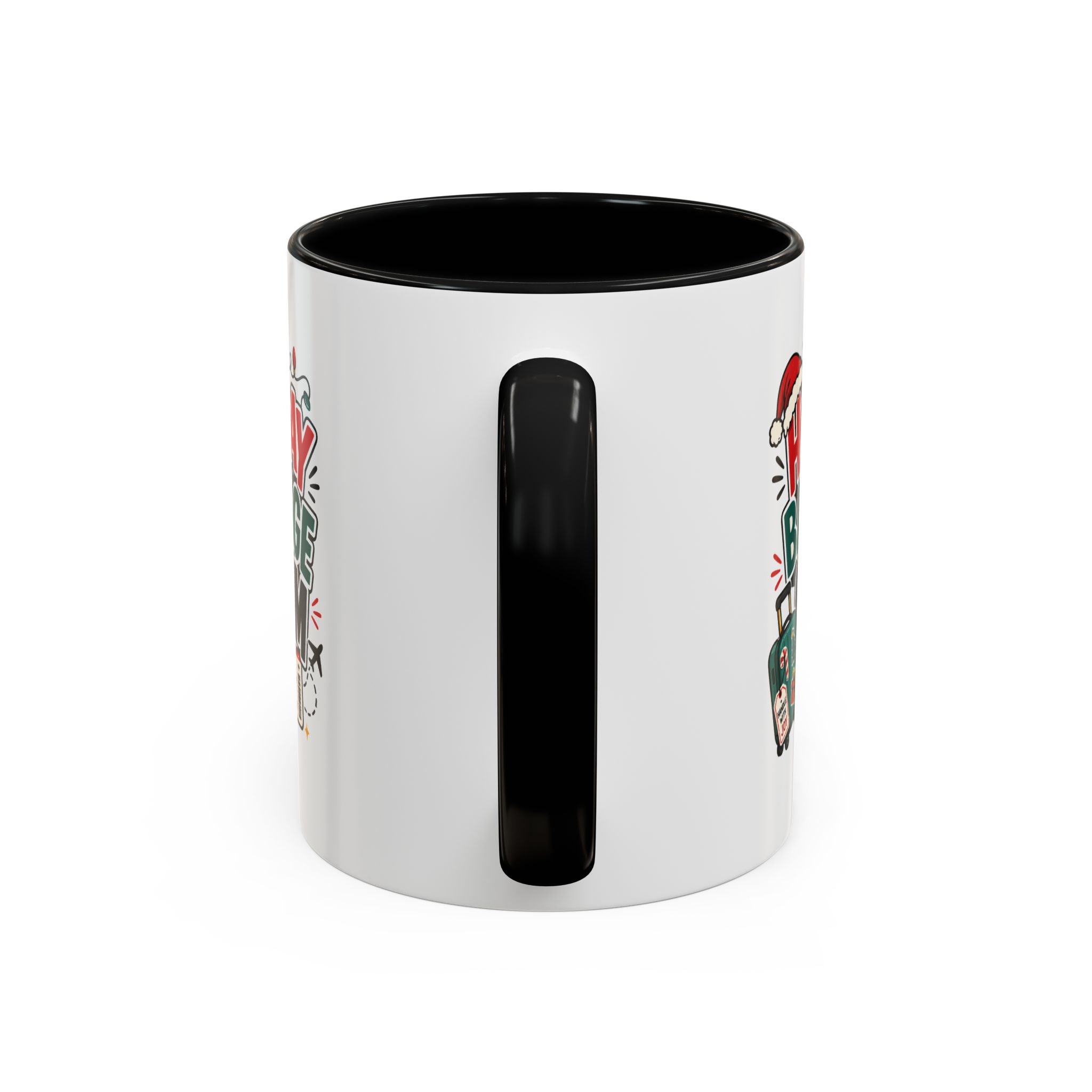 Modern Day Christmas Holiday Baggage Claim Coffee Mug — Funny Christmas Travel Gift (11/15oz)