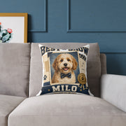 Best in Show Custom Pet Pillow  Milo Bailey Dog Dad Mom — Personalized Dog Photo Pillow with Name (Milo)