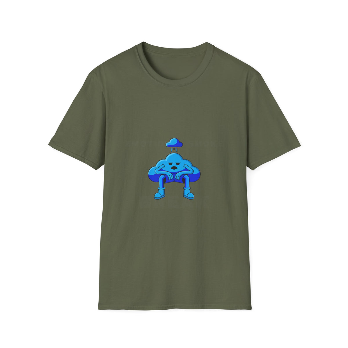 Sad Cloud Graphic T-Shirt — Cute Blue Cloud Illustration Tee - Trending Now - September 2026