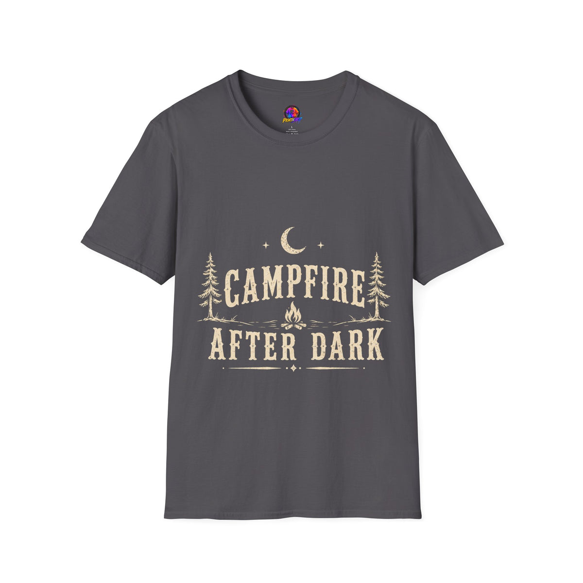 Campfire After Dark T-Shirt — Moonlit Camping Graphic Tee