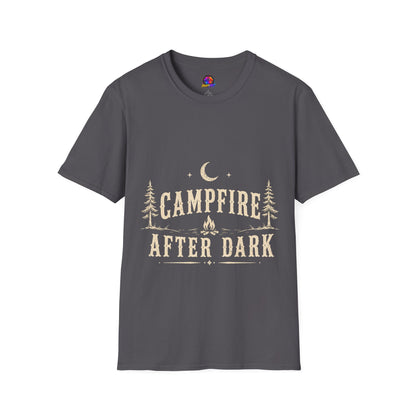 Campfire After Dark T-Shirt — Moonlit Camping Graphic Tee