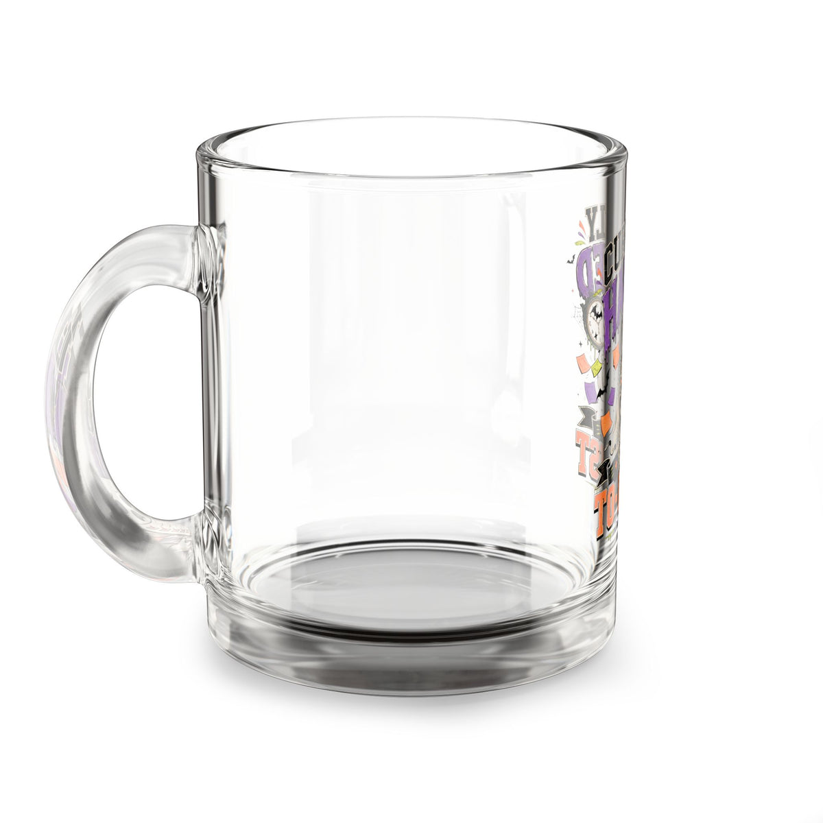 Halloween Glass Mug 10 oz  Currently Haunted By My To-Do List Glass Mug — 10oz Halloween Coffee Cup