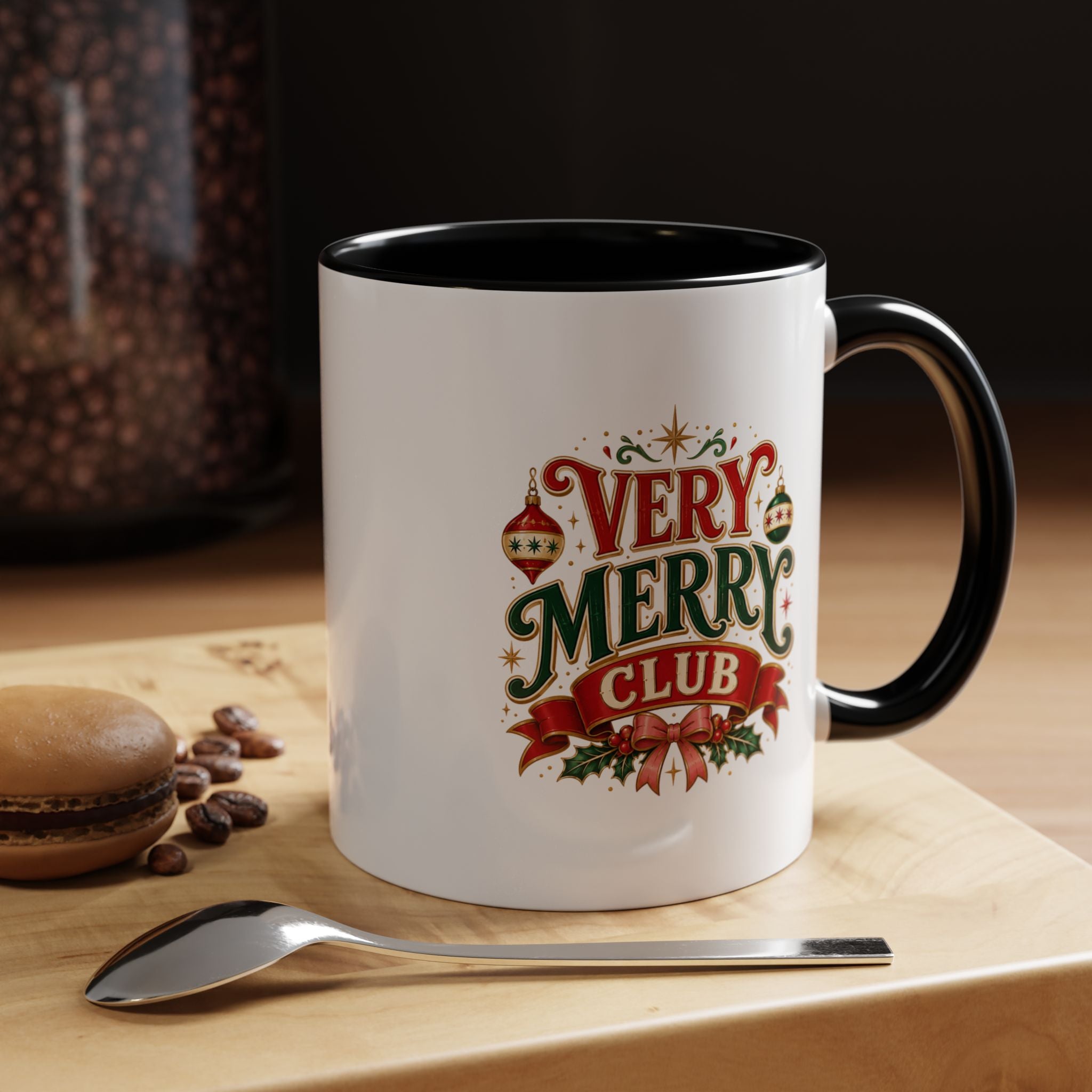 Very Merry Club Coffee Mug — Christmas Holiday Accent Mug