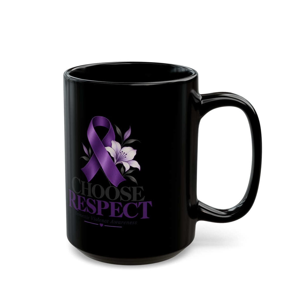 Choose Respect Purple Ribbon Domestic Violence Awareness Mug