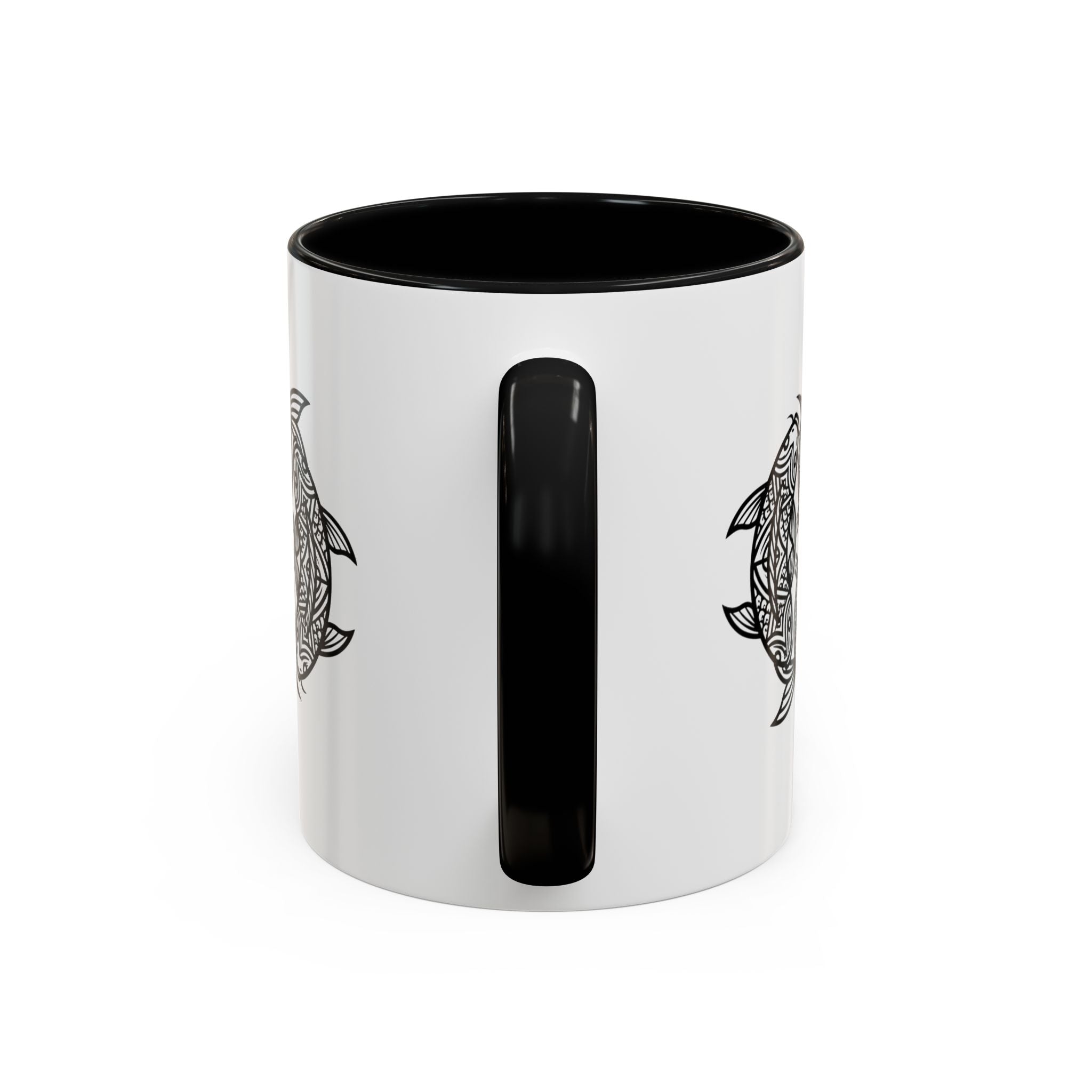 Celtic Knot Dolphin Coffee Mug — Black Accent Ceramic Mug