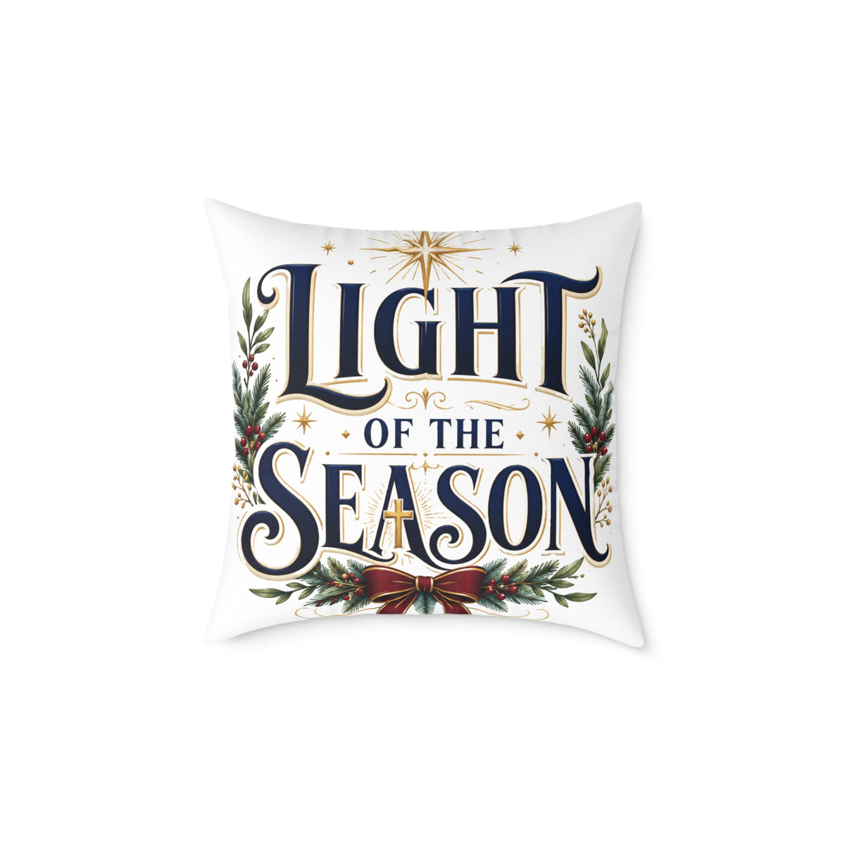 Christmas Light of the Season Holiday Throw Pillow - Christmas Decorative Cushion