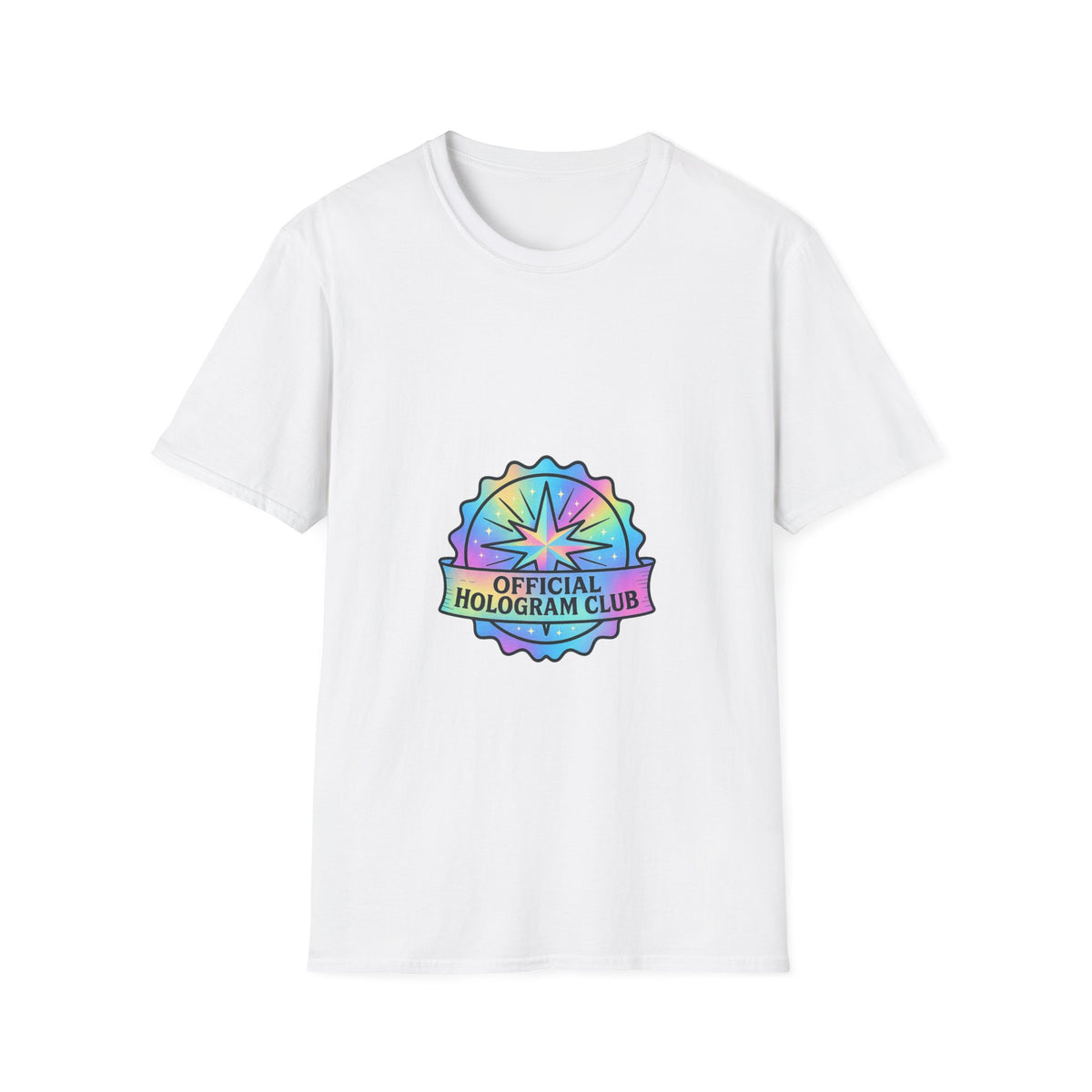 Official Hologram Club Rainbow Holographic T-Shirt - Trending Now - October 2026