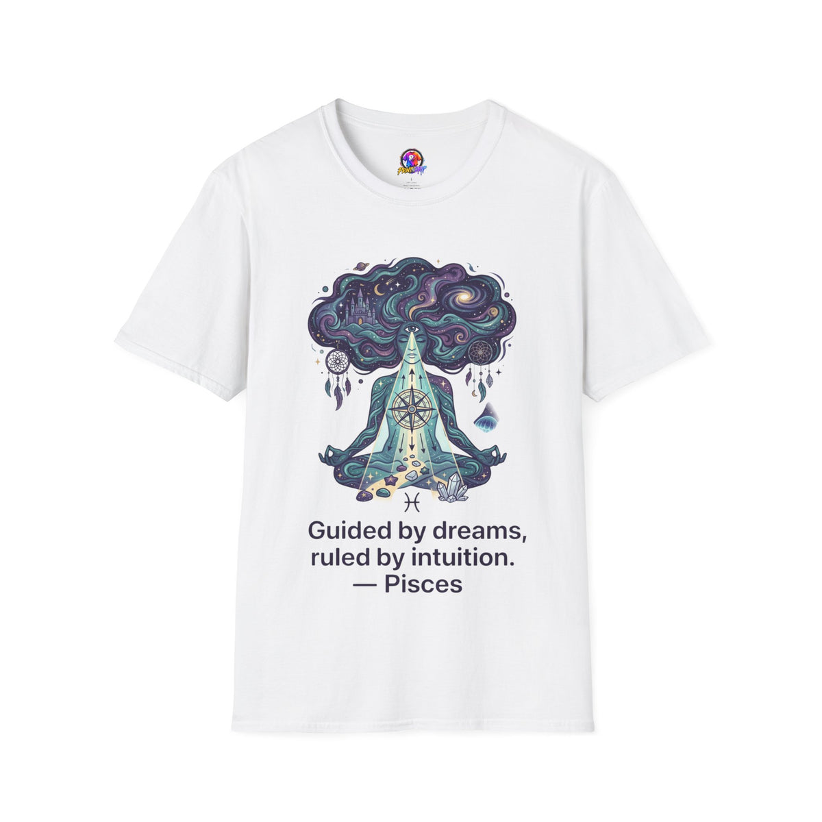 Pisces Zodiac Meditative Pisces T‑Shirt — 'Guided by dreams, ruled by intuition' Zodiac Tee