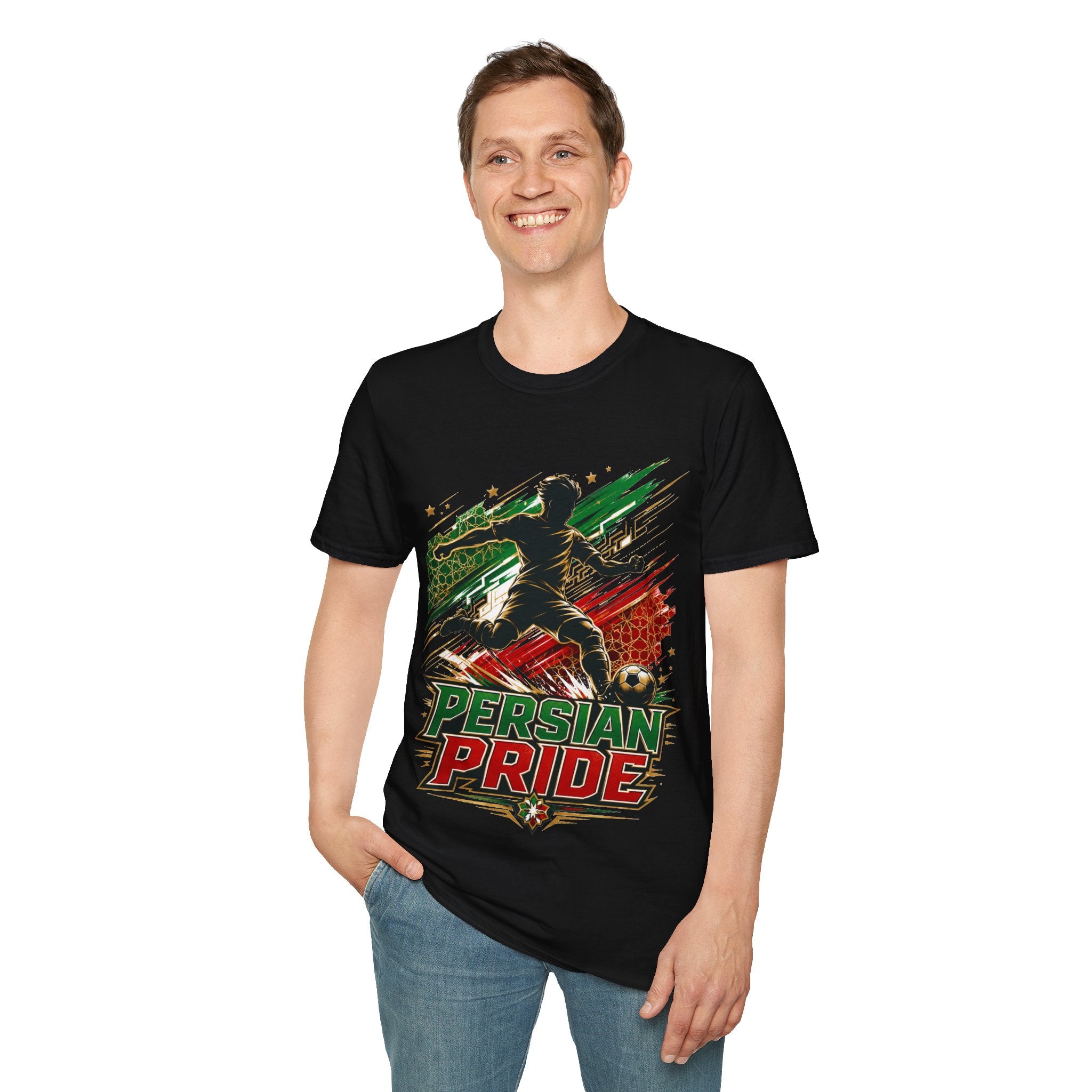 Iran Persian Pride Soccer Tee — Iranian Football Fan T-Shirt