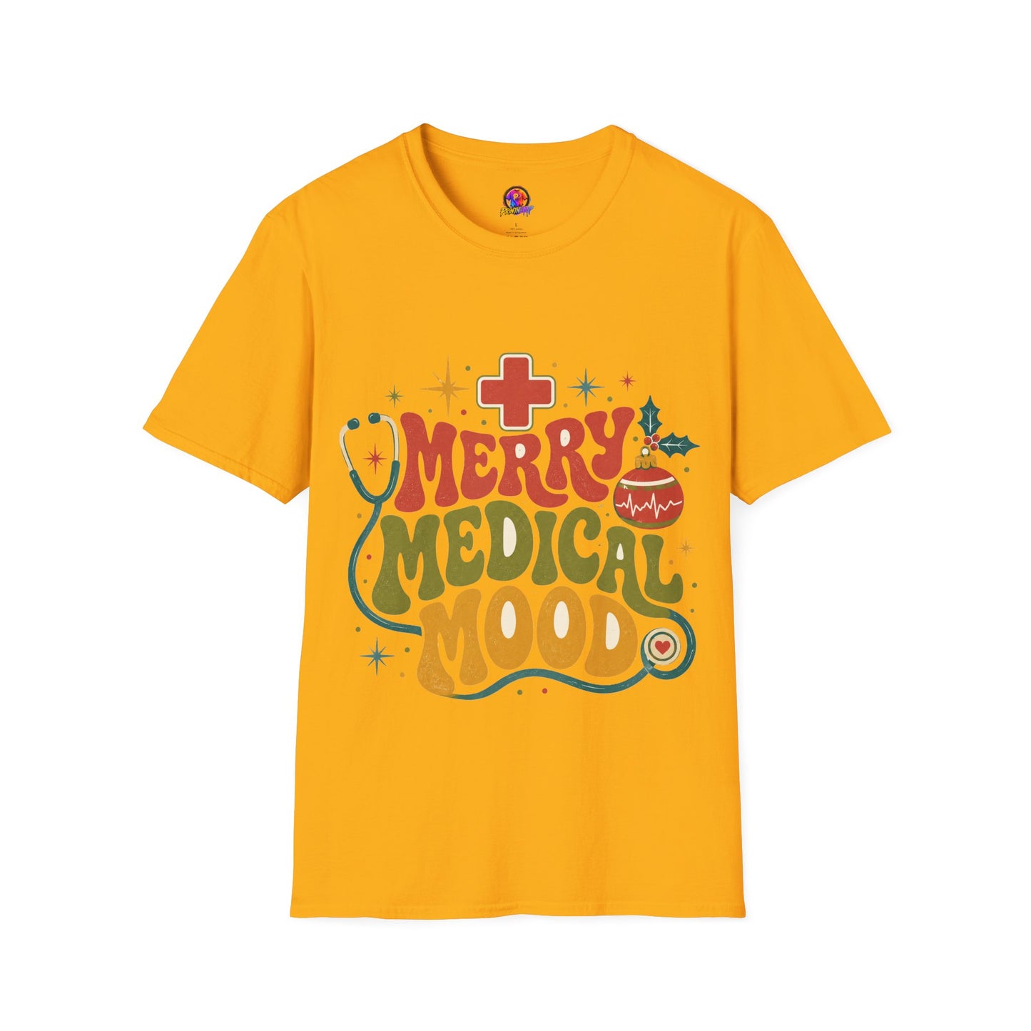 Merry Medical Mood T-Shirt — Christmas Nurse & Healthcare Holiday Tee