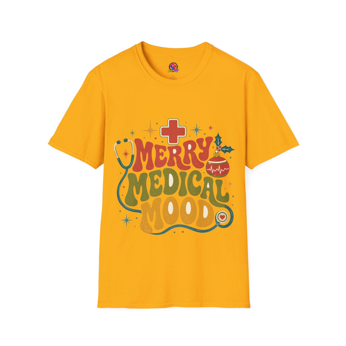 Merry Medical Mood T-Shirt — Christmas Nurse & Healthcare Holiday Tee