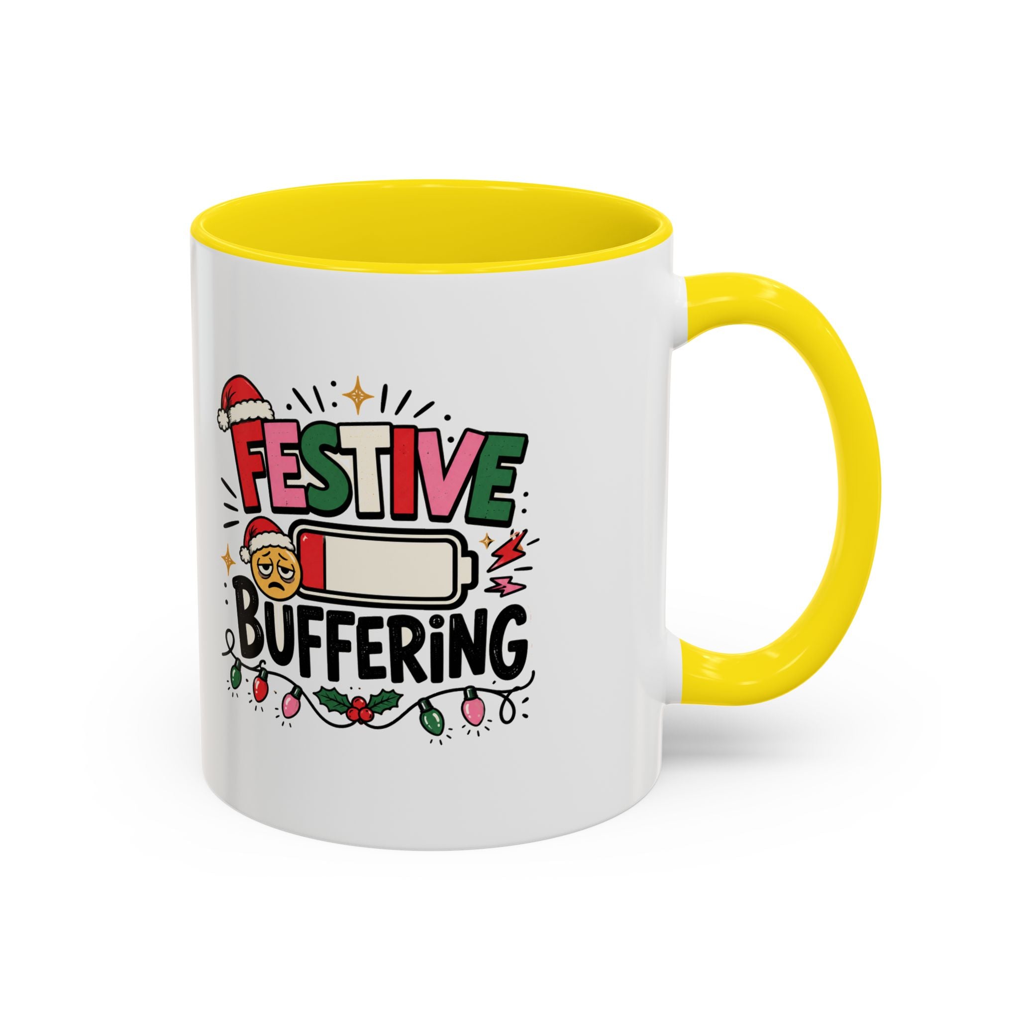Modern Day Christmas Festive Buffering Mug — Funny Christmas Holiday Coffee Cup (11/15oz)