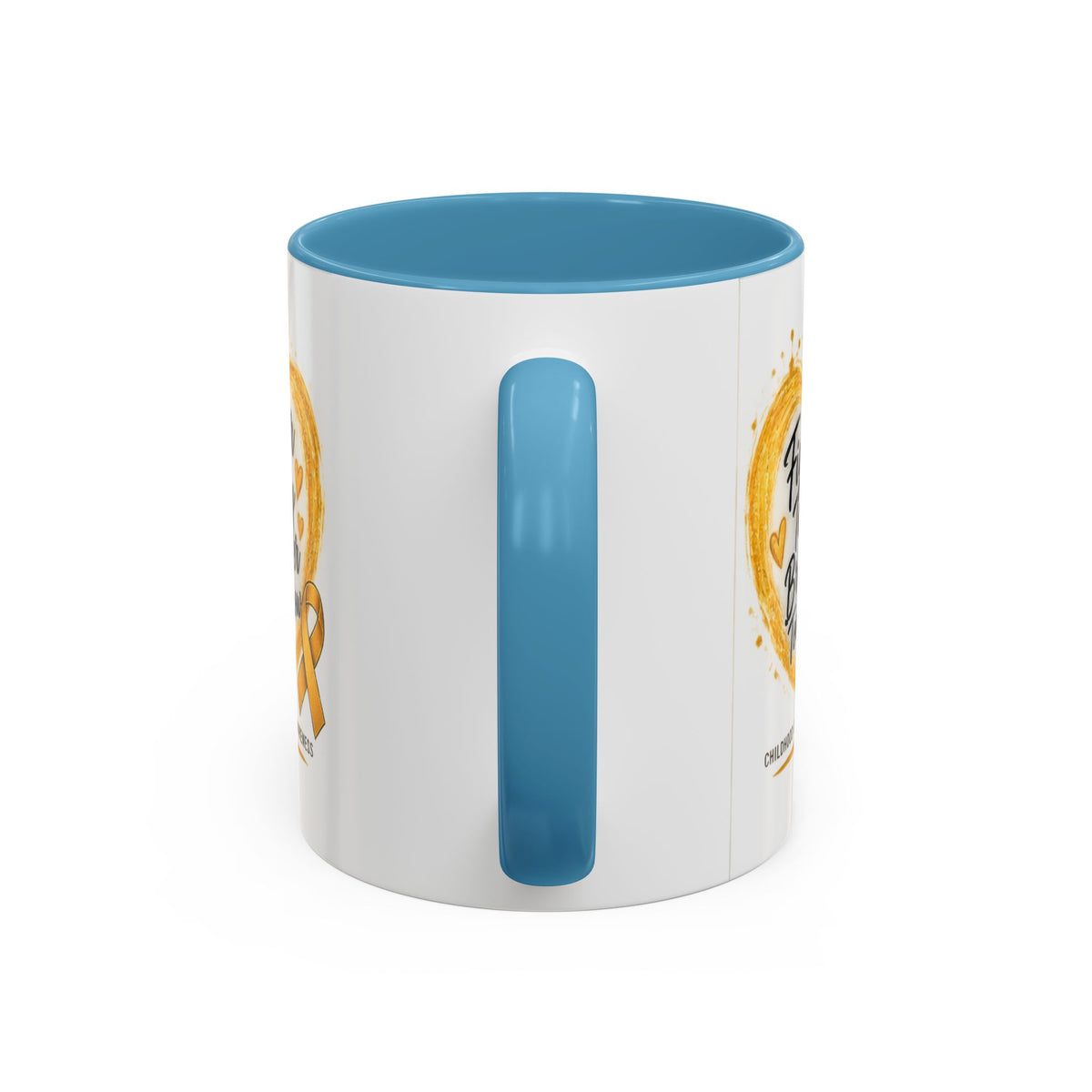 Childhood Cancer Awareness Coffee Mug – "Fighter Today Brighter Tomorrow" (Accent 11/15oz)