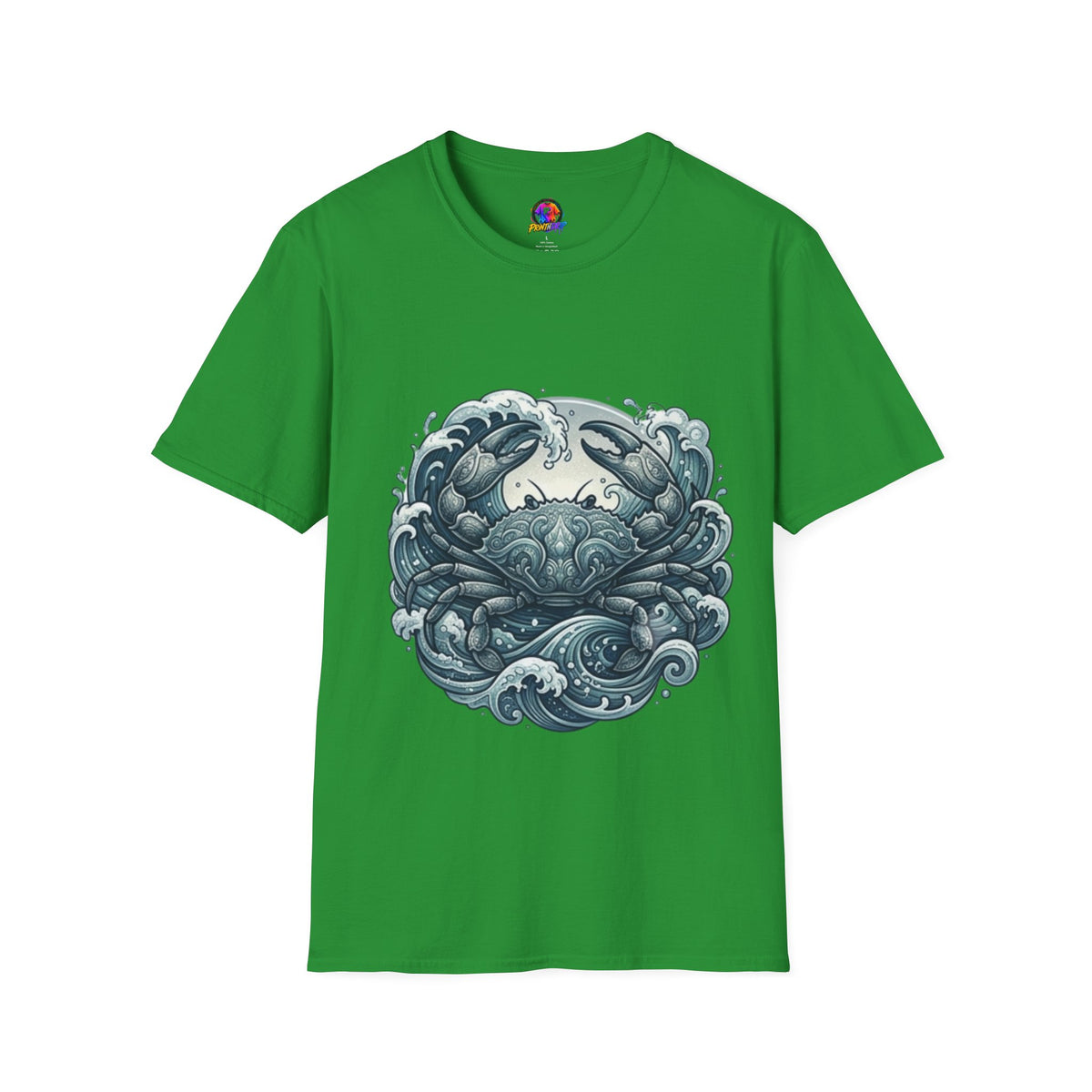Cancer Zodiac Crab & Waves T-Shirt — Nautical Ocean Art Tee