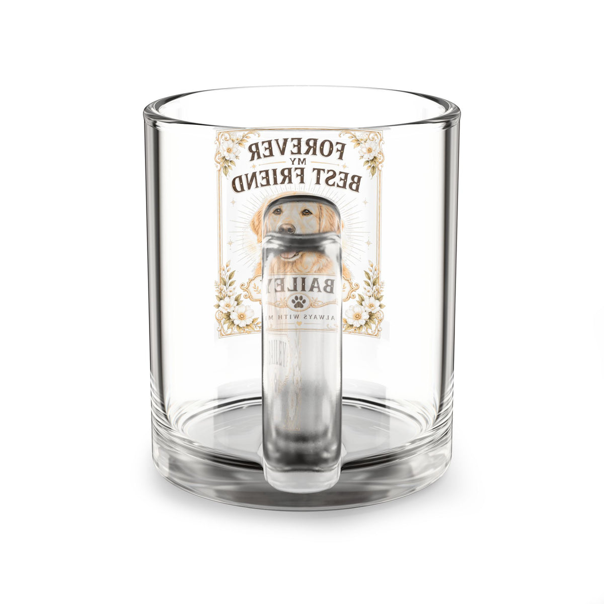 Milo Bailey Dog Dad Mom Glass Mug, 10oz