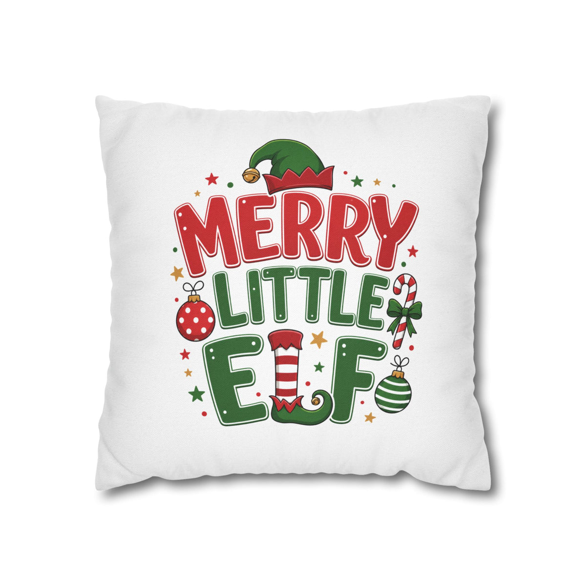 Christmas Pillowcase Merry Little Elf Christmas Pillowcase