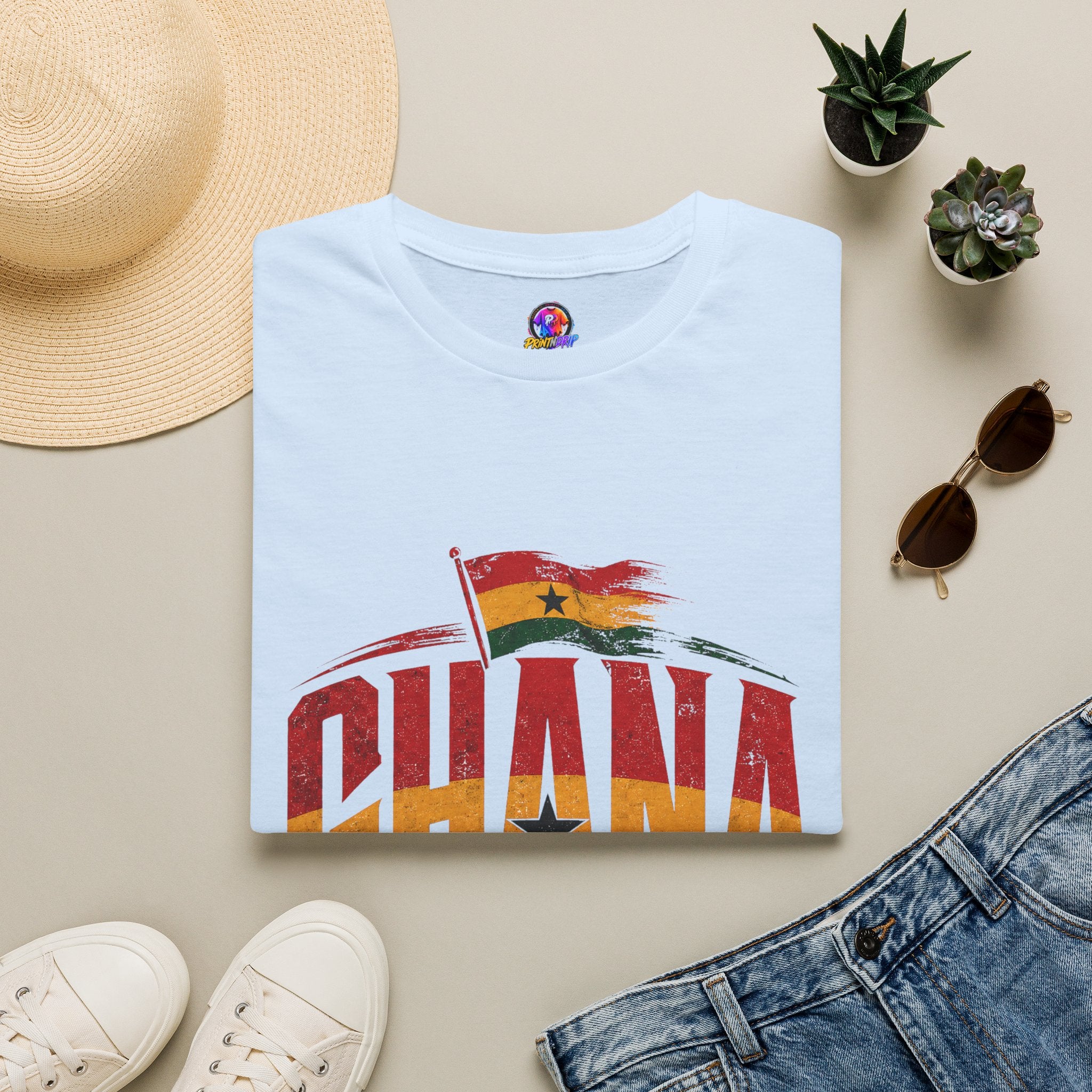 Ghana Flag Soccer T-Shirt — Retro Ghana Pride Football Tee