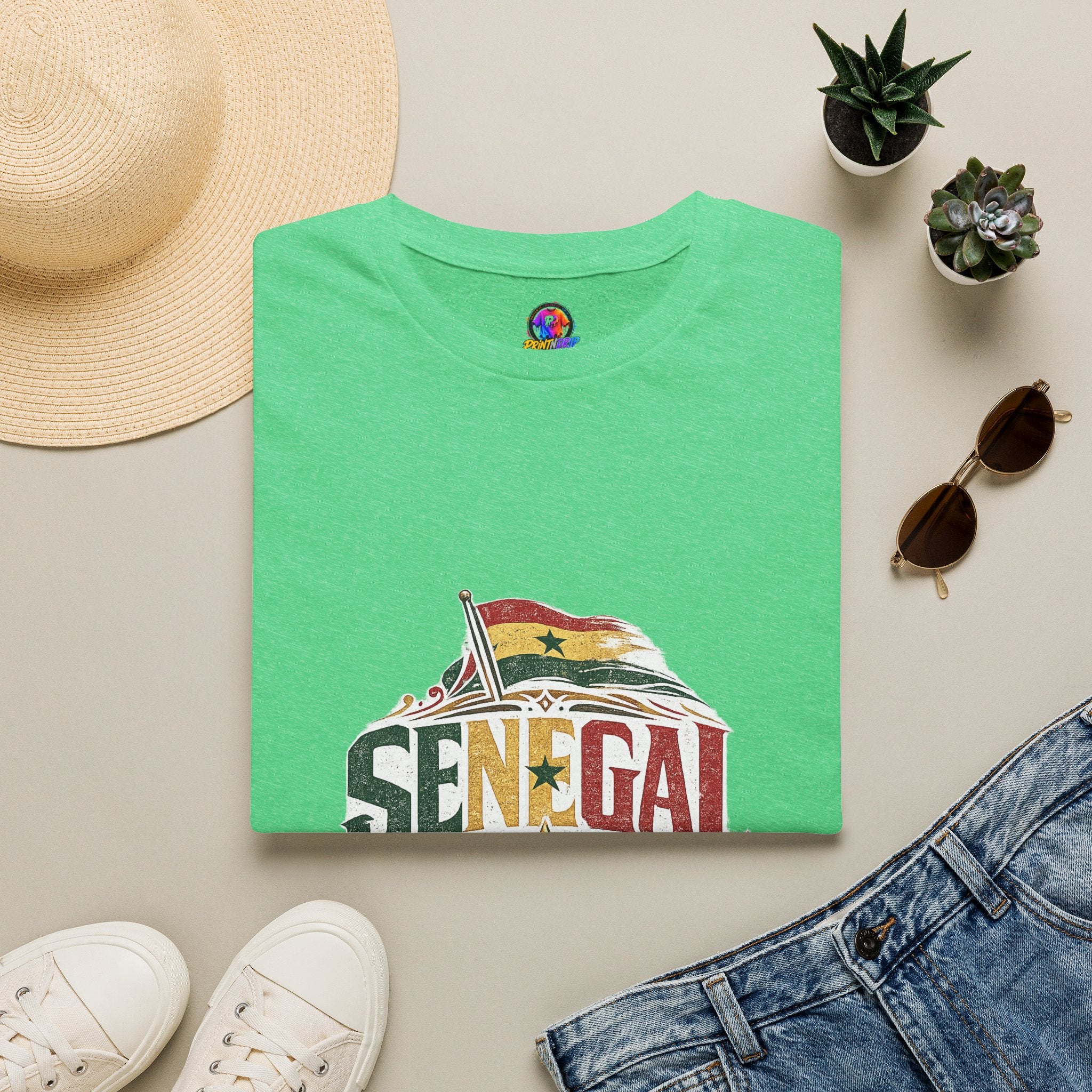 Senegal Flag Graphic T-Shirt — Vintage Senegal Pride Tee