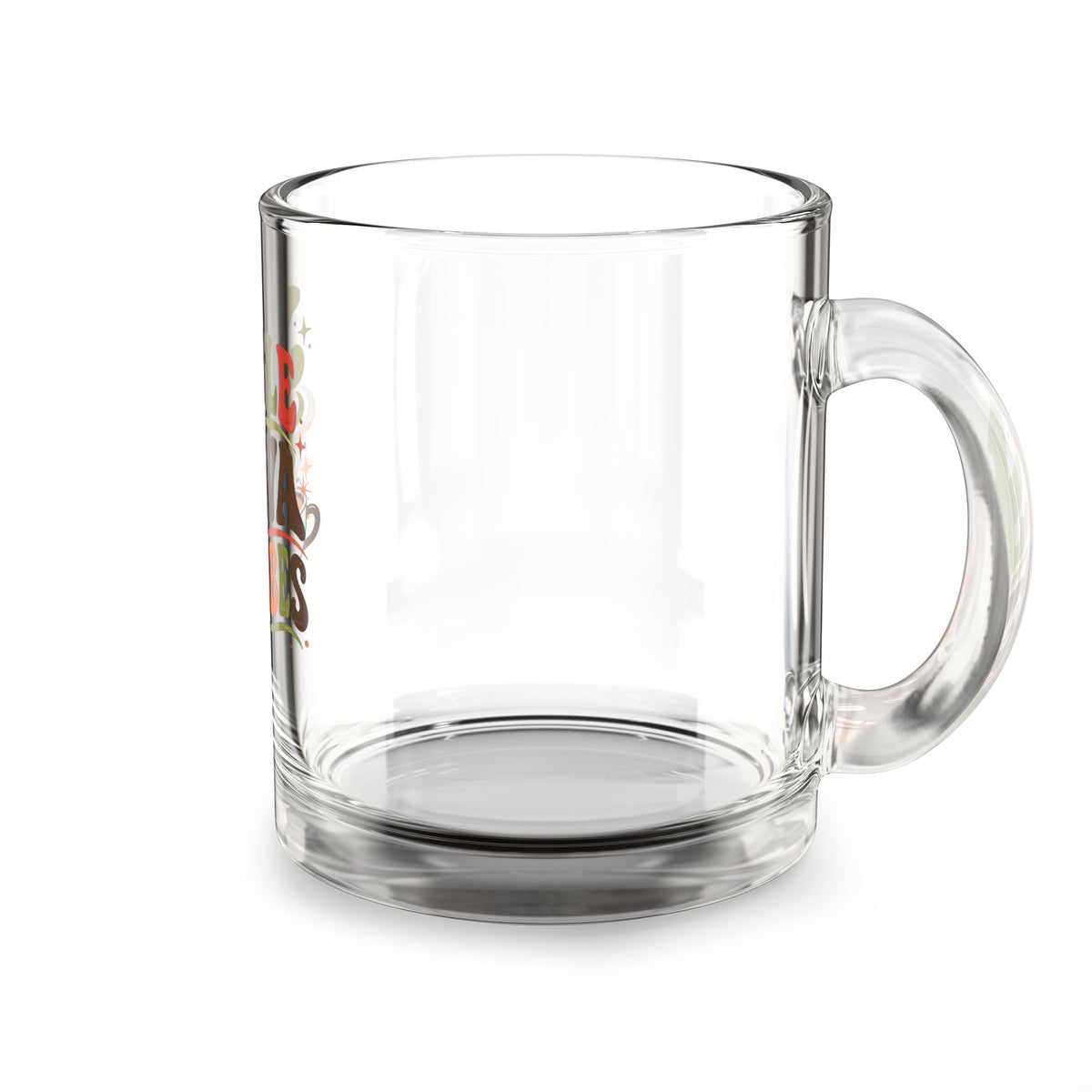 Christmas Glass Mug Jingle Java Vibes Glass Mug — 10oz Holiday Coffee Cup