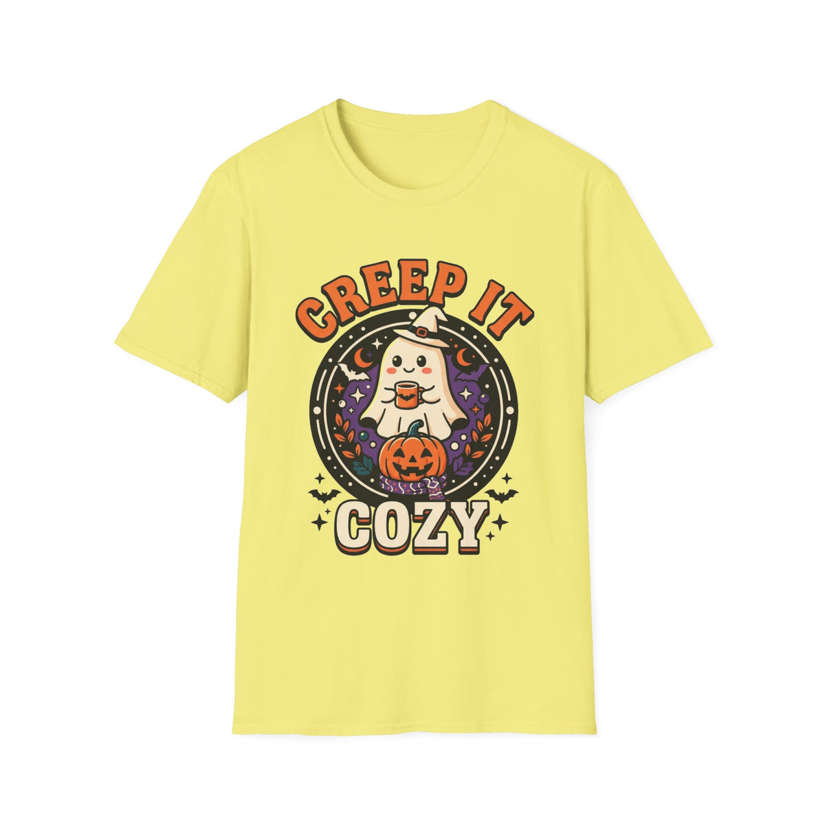 Creep It Cozy T-Shirt — Cute Spooky Ghost Graphic Tee for Halloween & Fall - Trending Now - August 2026