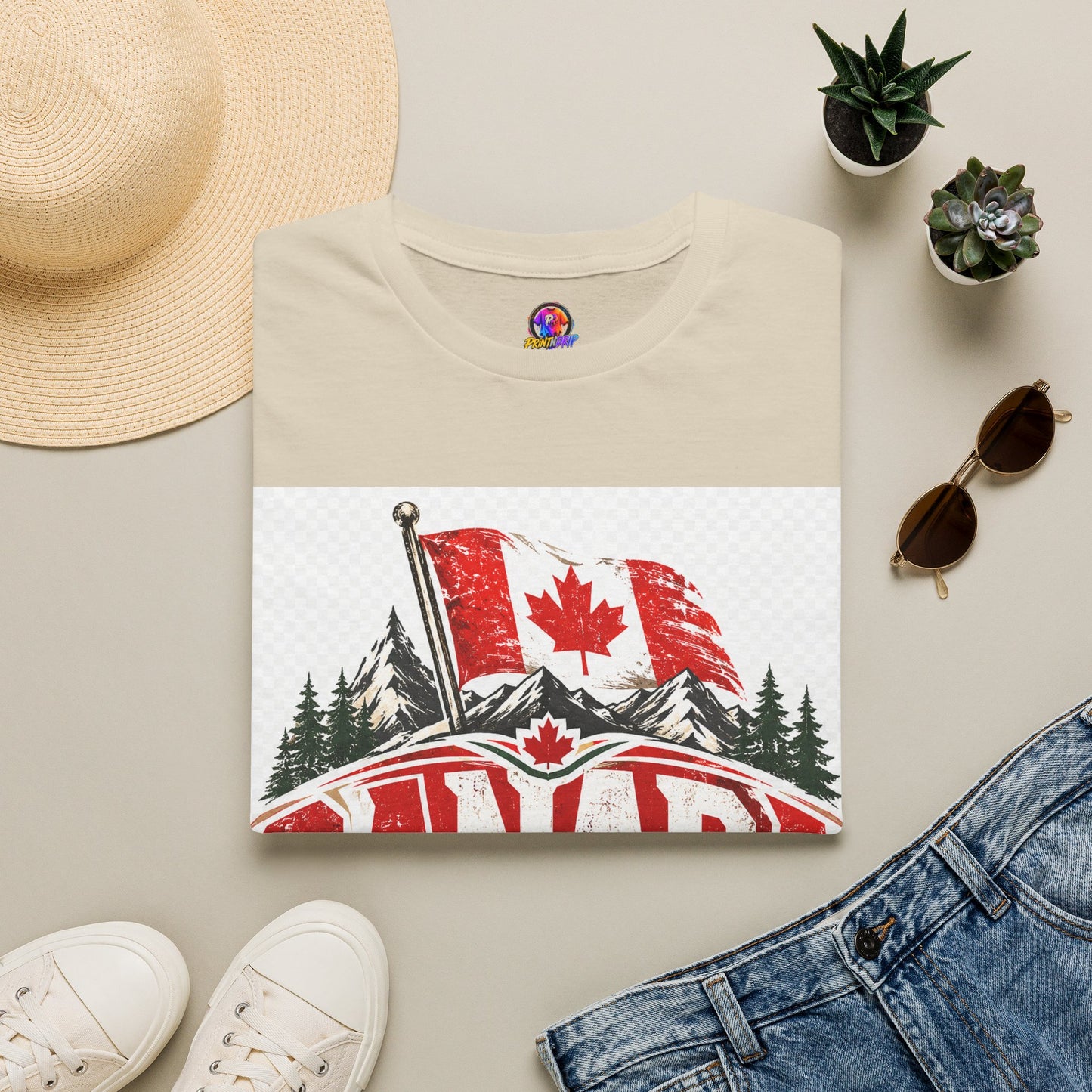 Canada Soccer T‑Shirt — Canadian Flag & Maple Leaf Crest