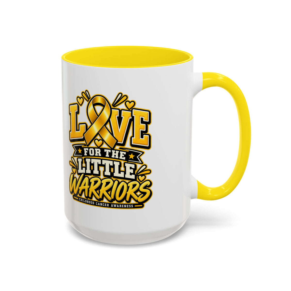 Coffee Mug — "Love for the Little Warriors" Childhood Cancer Awareness Accent Mug