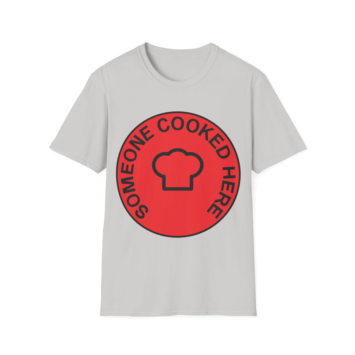 Someone Cooked Here Red Badge Tee - Funny Retro Chef Graphic T-Shirt - Trending Now - September 2026