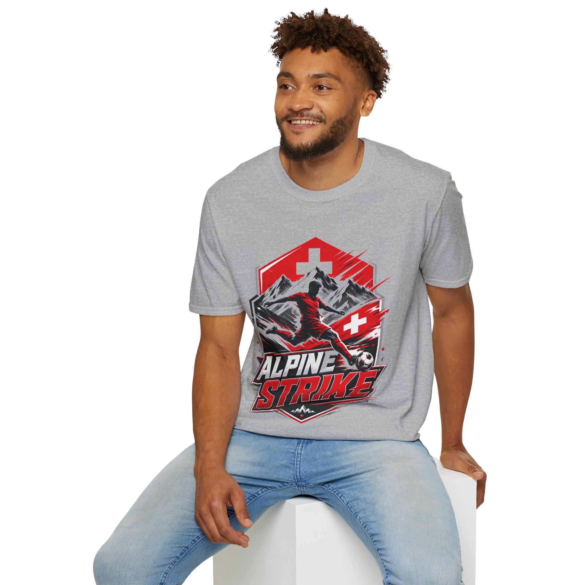 Switzerland Alpine Strike T‑Shirt – Swiss Mountain Ski & Snowboard Graphic