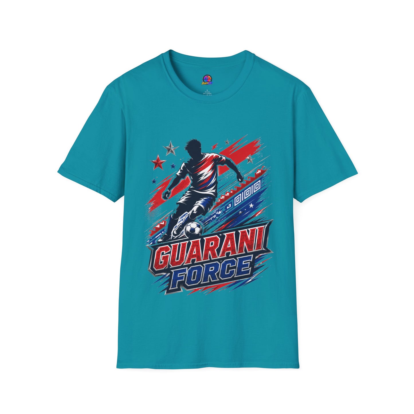 Paraguay Guarani Force Soccer T-Shirt — Red, White & Blue Futbol Fan Tee