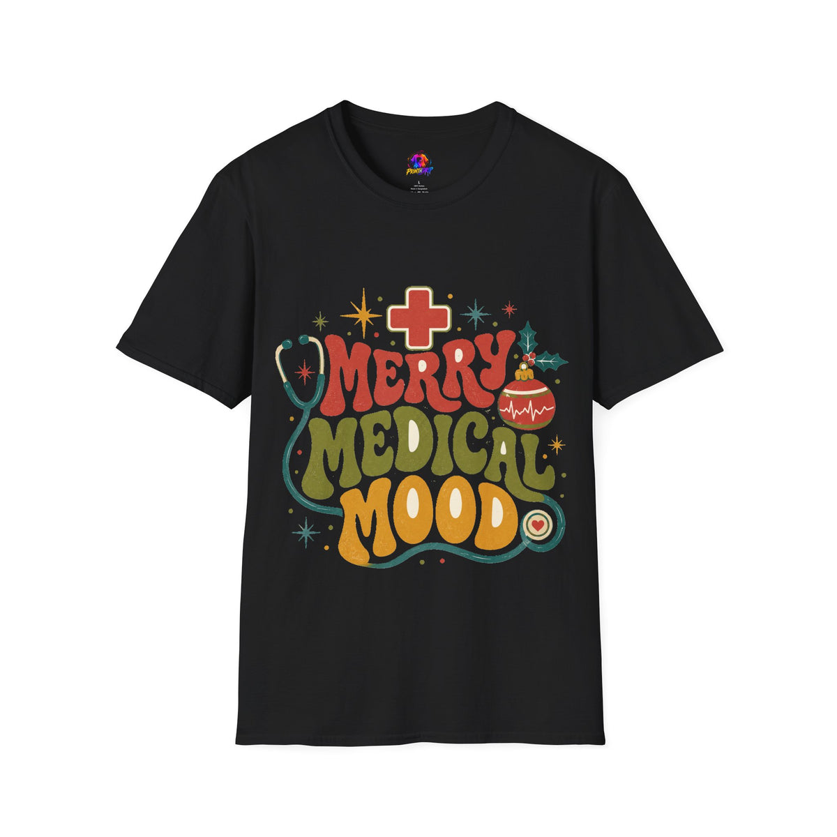 Merry Medical Mood T-Shirt — Christmas Nurse & Healthcare Holiday Tee