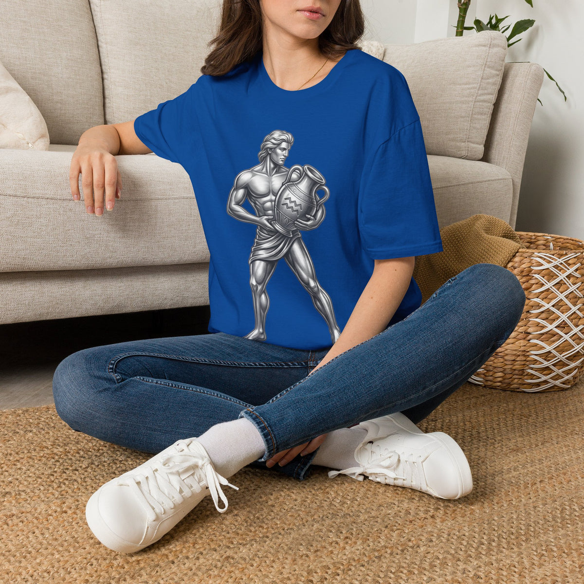 Aquarius Zodiac T-Shirt — Mythic Water Bearer Astrology Tee