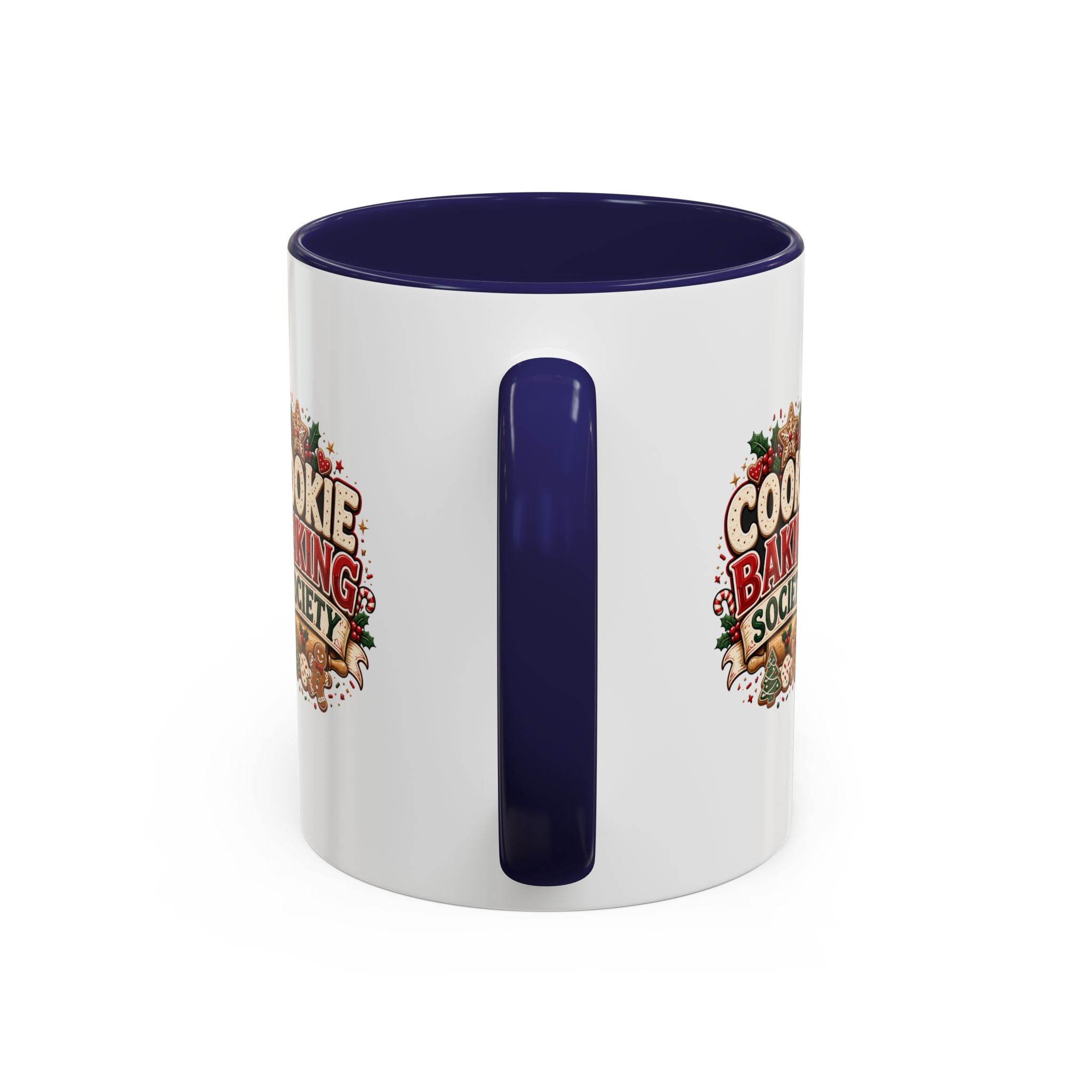 Cookie Baking Society Accent Coffee Mug — Holiday Baking Ceramic Mug