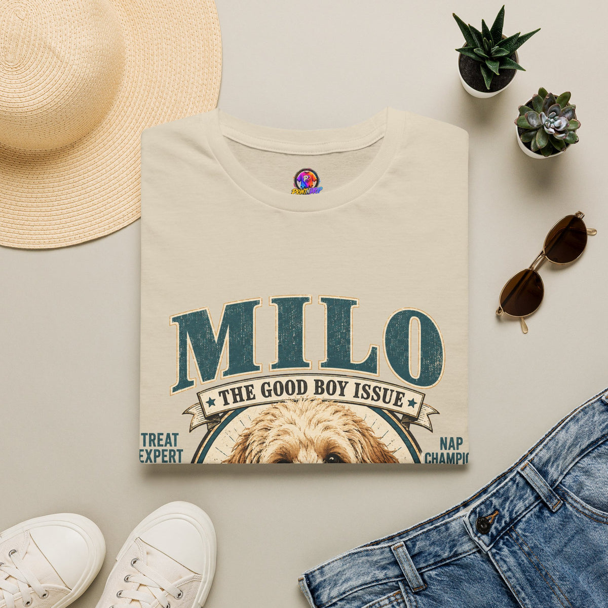 Milo 'The Good Boy Issue' T-Shirt — Cute Dog Portrait Tee