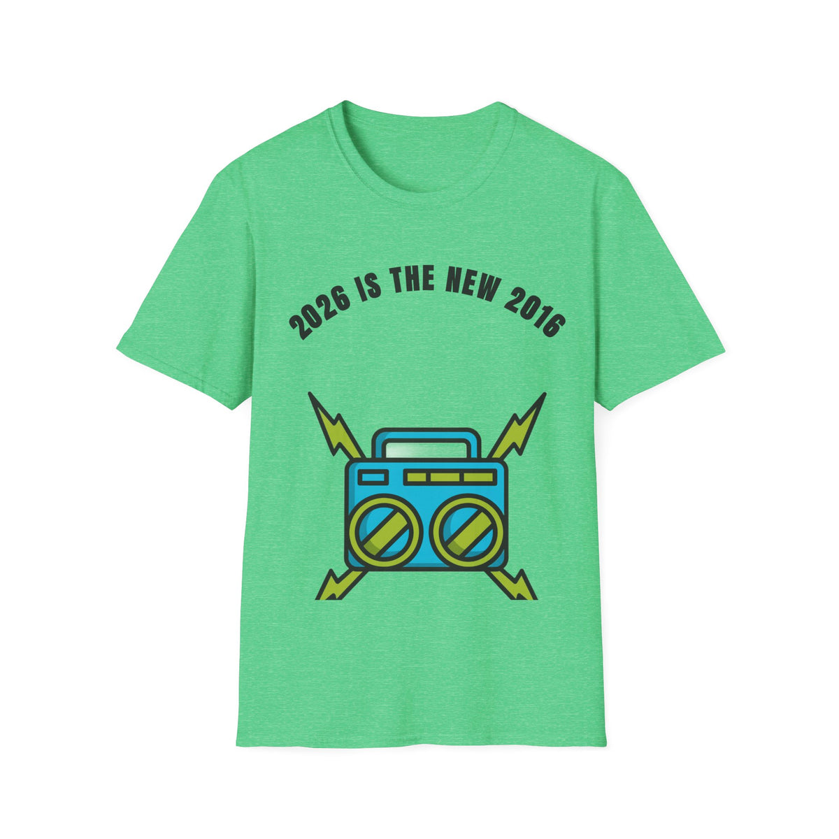 2026 Is The New 2016 T-Shirt — Retro Boombox Graphic Tee - Trending Now - September 2026