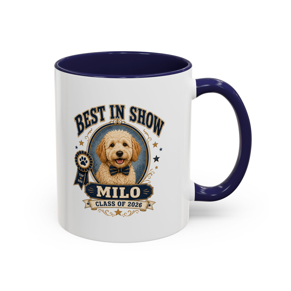 Milo Bailey Dog Dad Mom Best in Show Milo Dog Coffee Mug — Class of 2026 Accent Mug