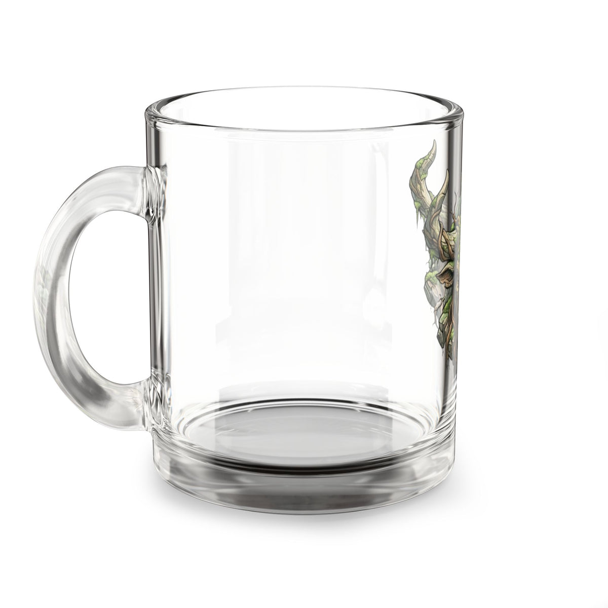 Taurus Zodiac Glass Mug — Earth Spirit Bull Illustration 10oz