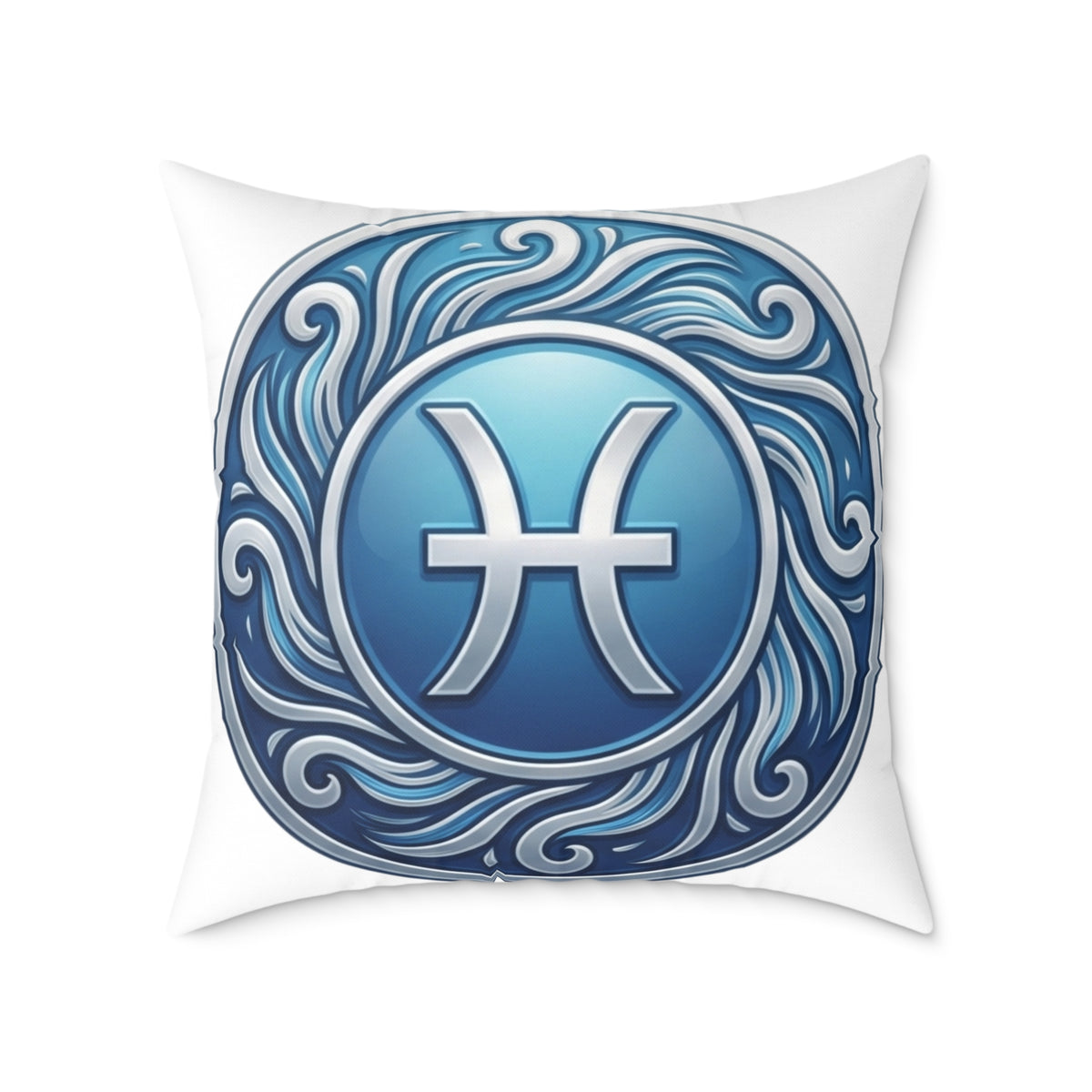 Pisces Zodiac Astrological Square Poly Canvas Pillow