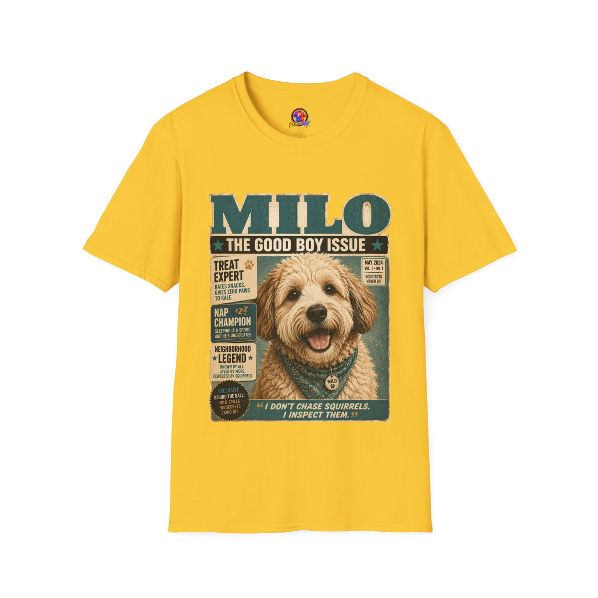 Milo 'The Good Boy Issue' Dog Magazine T-Shirt