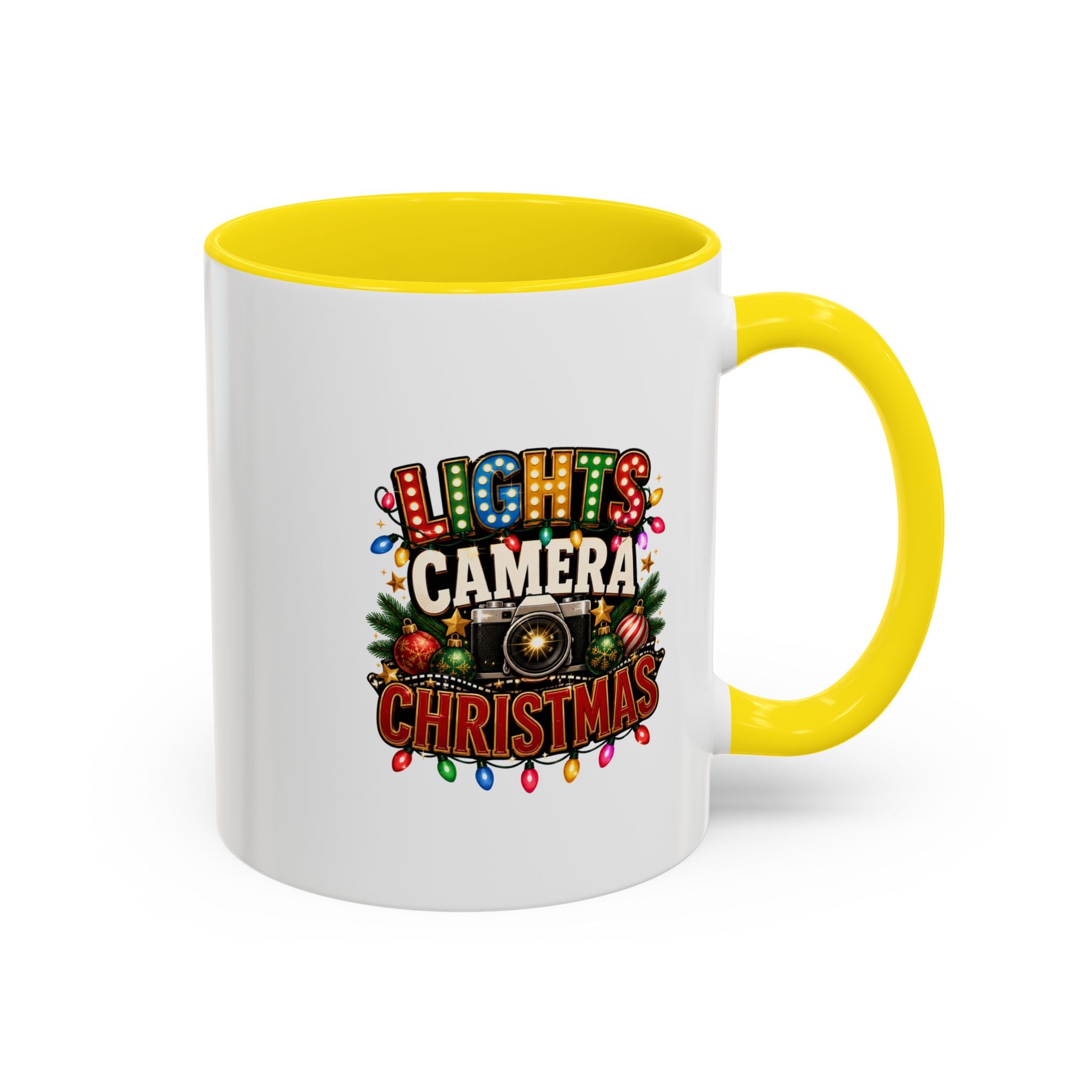 Accent Coffee Mug Lights Camera Christmas
