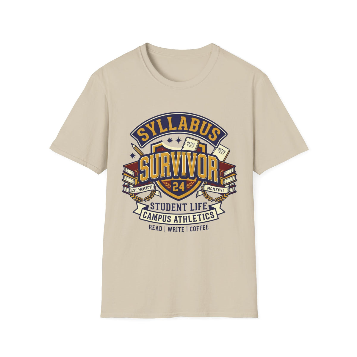 Syllabus Survivor T‑Shirt — College Student Graduation & Back-to-School Tee - Trending Now - August 2026