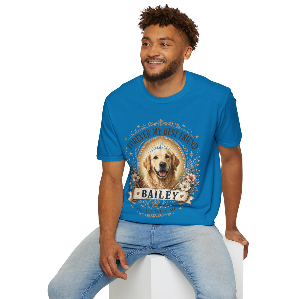 Forever My Best Friend Dog T-Shirt — Personalized Pet Memorial Tee ("Bailey")