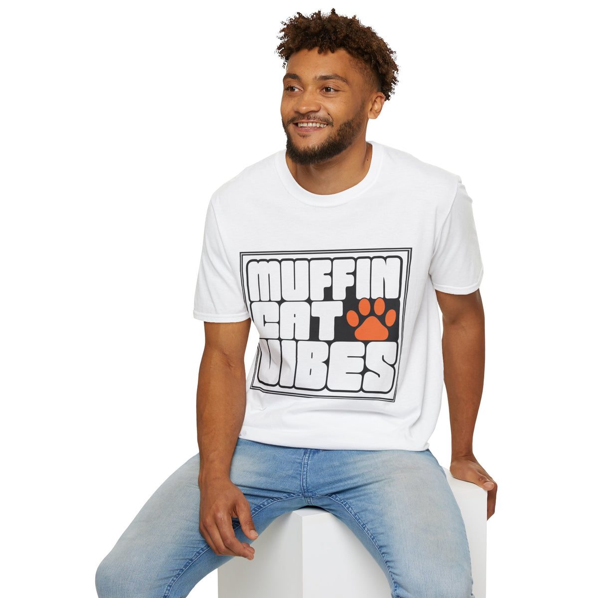 Muffin Cat Vibes T-Shirt — Retro Paw Print Cat Lover Tee - Trending Now - August 2026
