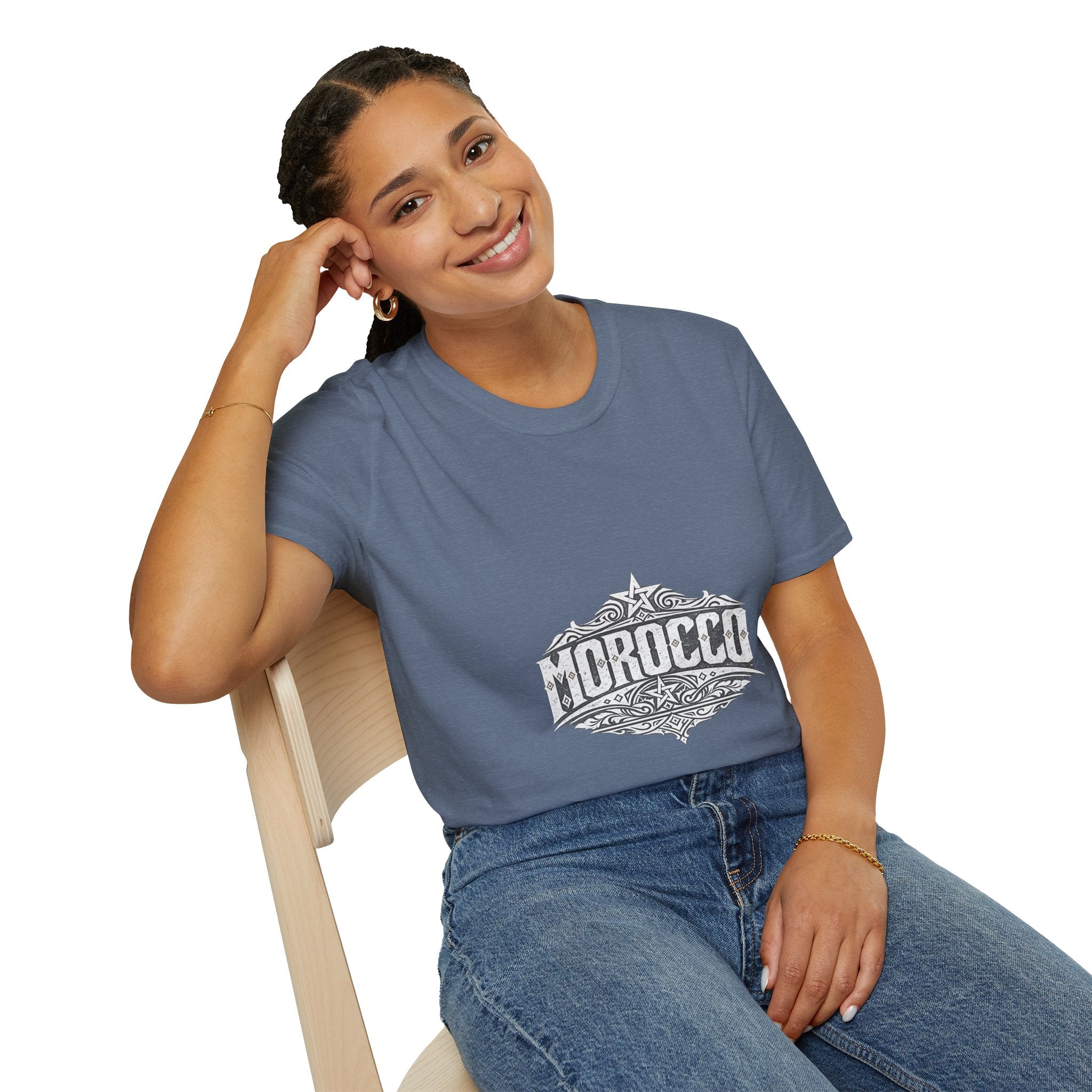 Morocco Vintage Graphic T-Shirt — Travel Tee with Ornamental Crest