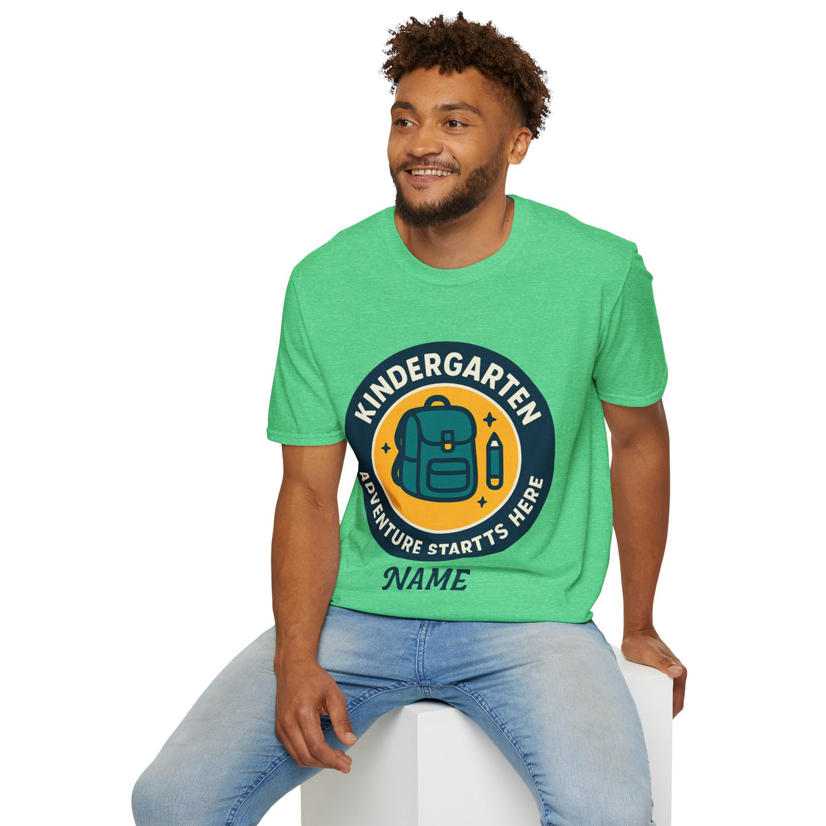 Kindergarten Teacher T‑Shirt – 'Kindergarten' Backpack Badge Design - Trending Now - August 2026