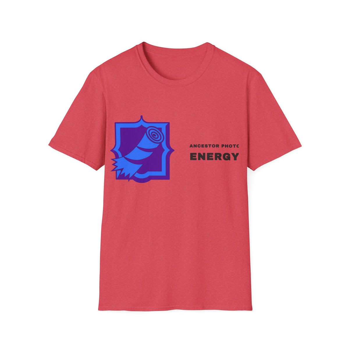 Rose Shield T-Shirt — Abstract Blue Rose Graphic Tee (Accent Text: 'ENERGY') - Trending Now - September 2026