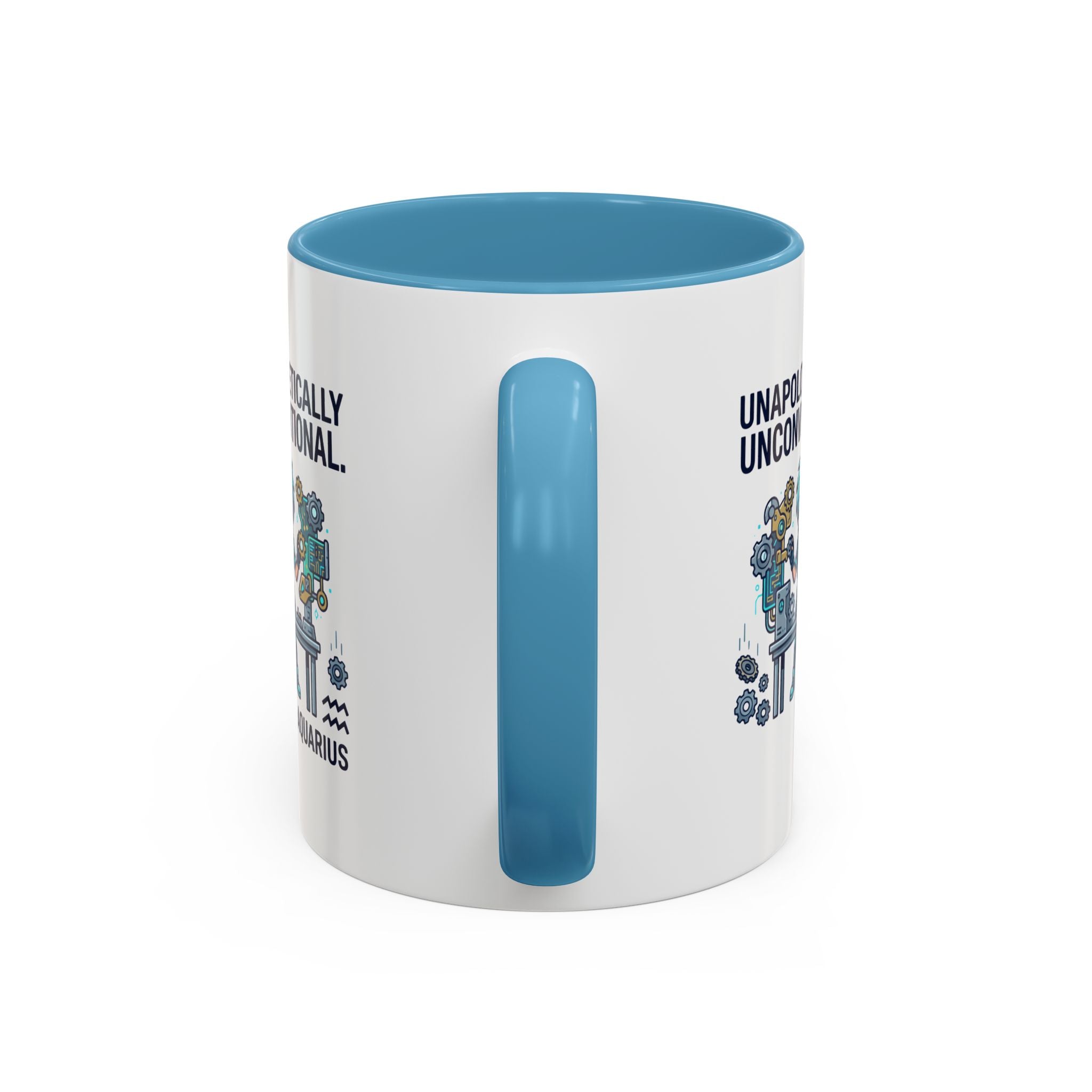 Aquarius Coffee Mug - "Unapologetically Unconventional" Zodiac Accent Mug 11oz
